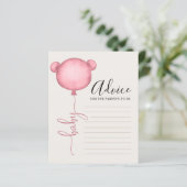 Advies aan Ouder Beary Pink Baby shower Game (Staand voorkant)