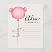 Advies aan Ouder Beary Pink Baby shower Game (Voorkant)