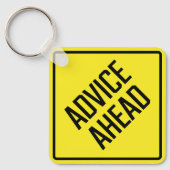 Advies Ahead Metal Square Sleutelhanger (Voorkant)