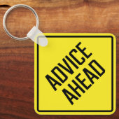 Advies Ahead Metal Square Sleutelhanger (Voorkant)