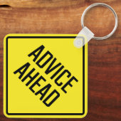 Advies Ahead Metal Square Sleutelhanger (Achterkant)