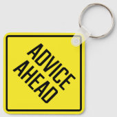 Advies Ahead Metal Square Sleutelhanger (Achterkant)