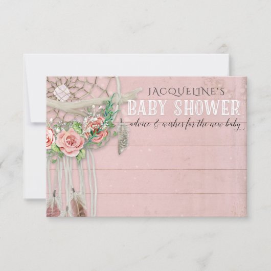 Advies BOHO Droomvanger Veer Baby Shower Kaart (Voorkant)