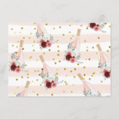 Advies de bruid om champagne Floral te worden Informatiekaartje (Achterkant)