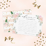 Advies de bruid om champagne Floral te worden Informatiekaartje<br><div class="desc">Al uw toekomstige partijgasten zullen door dit ontwerp worden beloond! Pas het aan je wensen aan.</div>