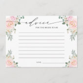 Advies de bruid om champagne Floral te worden Informatiekaartje (Voorkant)