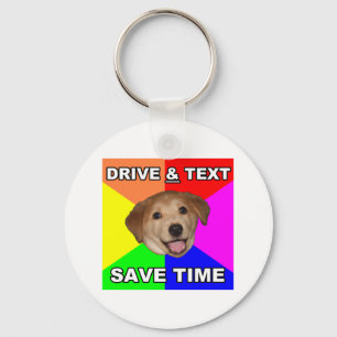 Advies Dog zegt: Aandrijving en tekst Sleutelhanger