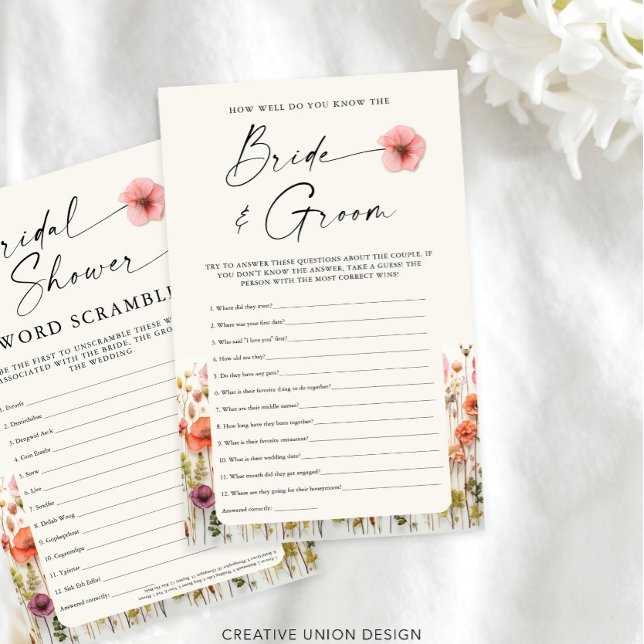 Advies en game van vrijgezellenfeest Tea Party (Double Sided Bridal Shower Game)