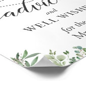 Advies en goede wensen bord Eucalyptus bladeren Poster (Hoek)
