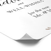 Advies en goede wensen bord rustieke winter bloeme poster (Hoek)