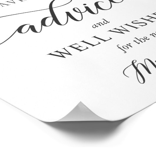 Advies en goede wil Witte rozen bloemen Poster (Hoek)