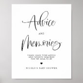 Advies en Herinneringen Leuk Kalligrafie Baby show Poster (Voorkant)