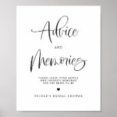 Advies en Herinneringen Leuk Kalligrafie Vrijgezel Poster (Voorkant)