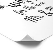 Advies en oprot kalligrafie 8x10 bruiloft poster (Hoek)