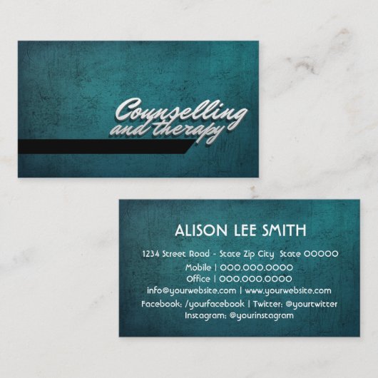 Advies en therapie visitekaartje (Voorkant / Achterkant)