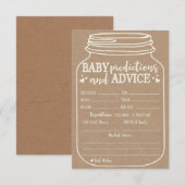 Advies en Voorspelling Kaarten voor Baby shower Ga RSVP Kaartje (Voorkant / Achterkant)