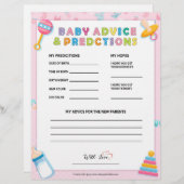 Advies en voorspelling van baby [Baby Basics Pink] Briefhoofd (Voorkant / Achterkant)