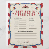 Advies en voorspelling van baby [Circus Theme] Briefhoofd (Voorkant / Achterkant)