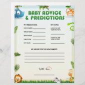 Advies en voorspelling van baby [Dierthema] Briefhoofd (Voorkant / Achterkant)