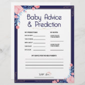 Advies en voorspelling van baby [Floral Lijst] Briefhoofd (Voorkant / Achterkant)
