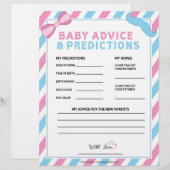 Advies en voorspelling van baby [Geslacht verrasse Briefhoofd (Voorkant / Achterkant)