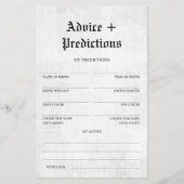 Advies en voorspellingen Baby shower Game Newspape Flyer (Voorkant)