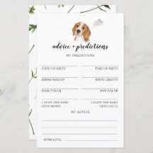 Advies en voorspellingen Beagle Baby shower Game