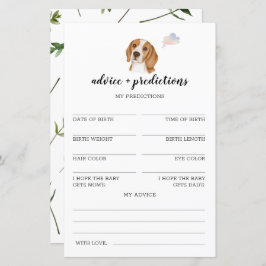 Advies en voorspellingen Beagle Baby shower Game