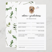 Advies en voorspellingen labrador Baby shower Game (Voorkant / Achterkant)