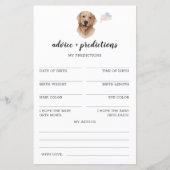 Advies en voorspellingen labrador Baby shower Game (Voorkant)