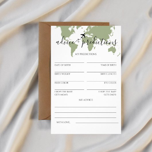 Advies en voorspellingen Reizen Thema Baby shower Flyer