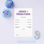 Advies en voorspellingen Retro Baby shower Flyer (Enkel)