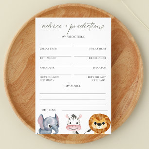 Advies en voorspellingen Wild One Safari Baby show Flyer