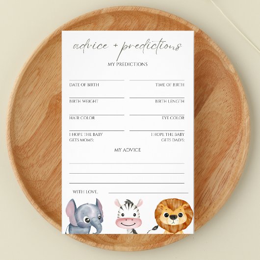 Advies en voorspellingen Wild One Safari Baby show Flyer