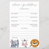 Advies en voorspellingen Wild One Safari Baby show Flyer (Voorkant)