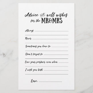 Advies en welgemeende wensen voor de Mr&Mrs Kaart