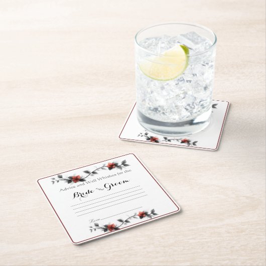 Advies en Well Wishes, Bruid en bruidegom Kartonnen Onderzetters (Insitu)