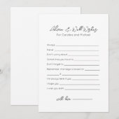 Advies en Well Wishes - Vrijgezellenfeest Game Feestdagenkaart (Voorkant / Achterkant)