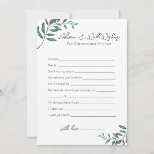 Advies en Well Wishes - Vrijgezellenfeest Game Feestdagenkaart