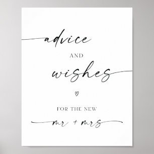 Advies en wens voor de heer & Mrs Wedding Poster