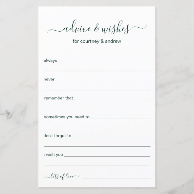 Advies en wensen (Voorkant)