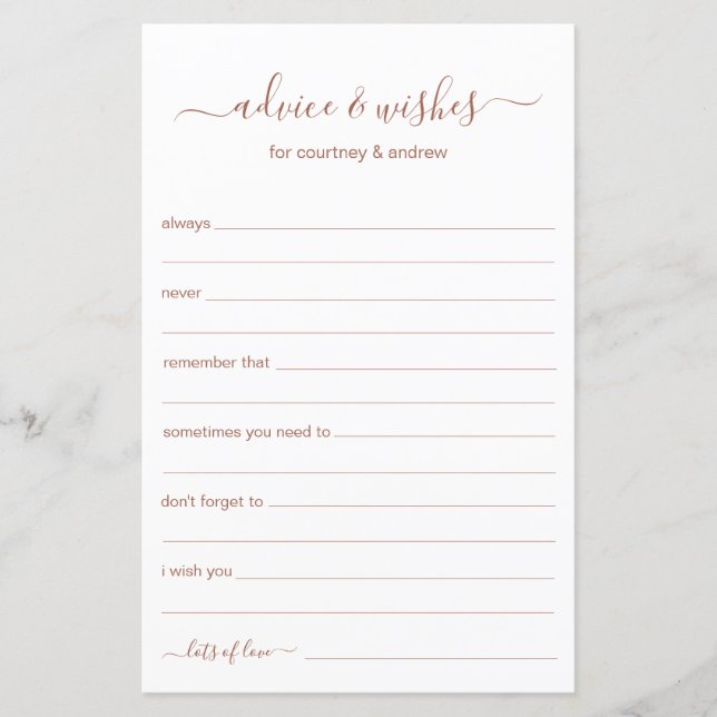 Advies en wensen (Voorkant)