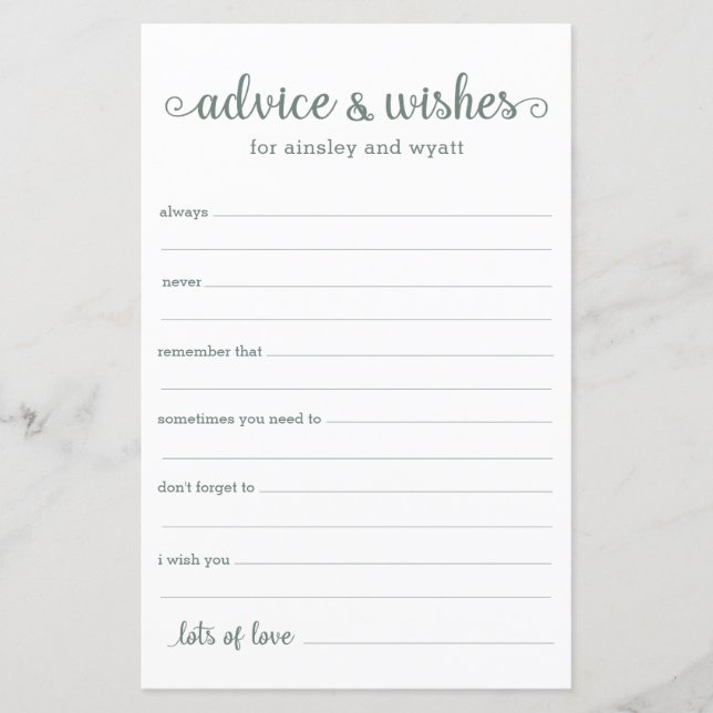 Advies en Wensen (Voorkant)