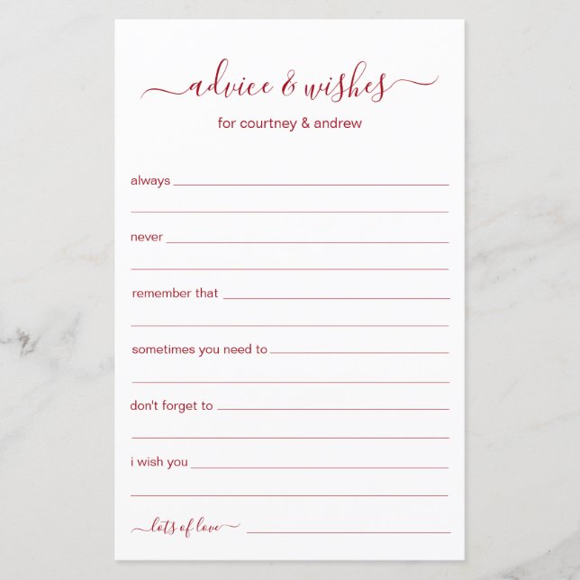 Advies en wensen (Voorkant)