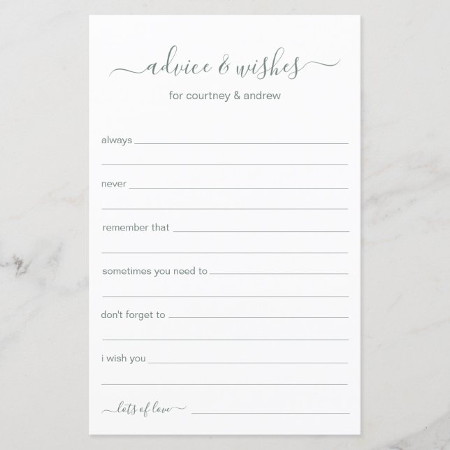 Advies en wensen (Voorkant)