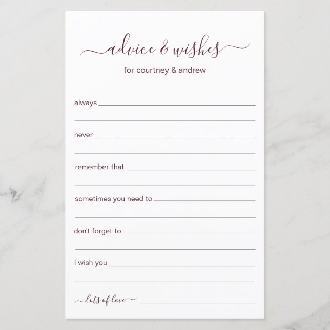 Advies en wensen (Voorkant)