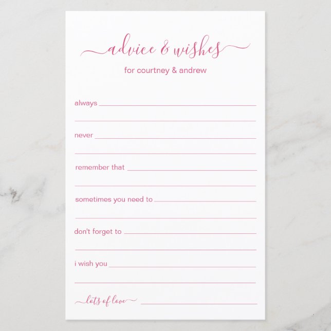 Advies en wensen (Voorkant)