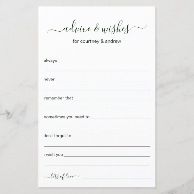 Advies en wensen (Voorkant)