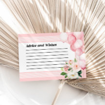 Advies en wensen Baby shower Kaart Roze