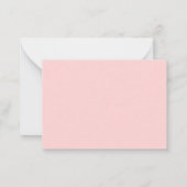 Advies en wensen Baby shower Kaart Roze Notitiekaartje (Achterkant)